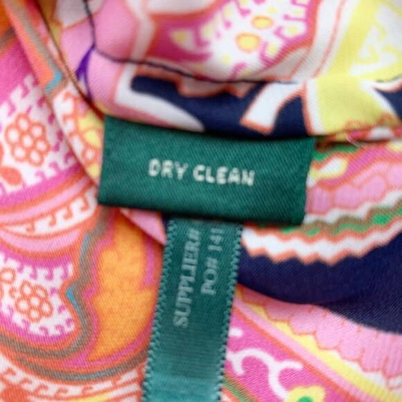 Lauren Ralph Lauren Floral/Paisley Flowy Tunic Blouse Women's Size Medium - Picture 6 of 6